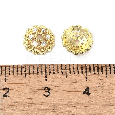 Rack Plating Brass Beads Caps KK-B088-03B-G-1
