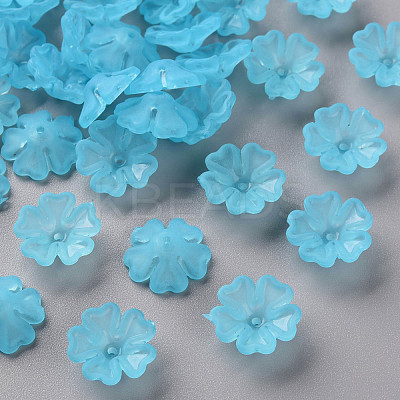 Transparent Frosted Acrylic Bead Caps MACR-S371-04A-755-1