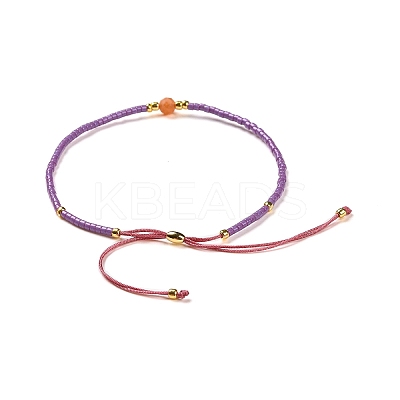 Adjustable Natural Yellow Aventurine Braided Bead Bracelets BJEW-F391-A17-1