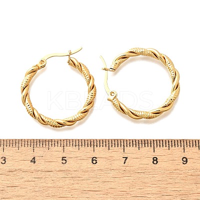 201 Stainless Steel Hoop Earrings LS-EJEW-Q026-09G-1