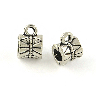 Tibetan Style Alloy Tube Bails TIBEP-S293-073AS-LF-1
