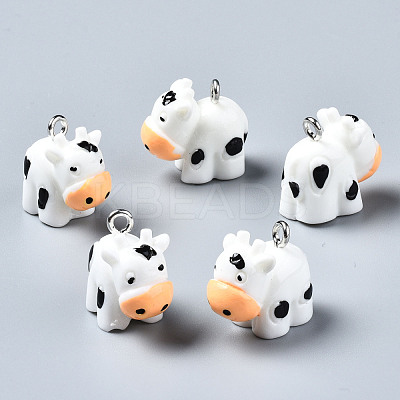 Opaque Resin Pendants X-RESI-S356-071-1