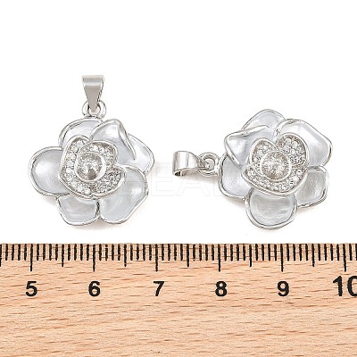 Brass Micro Clear Cubic Zirconia Peg Bails Pin Pendants KK-CBA6A75-52D-P-1