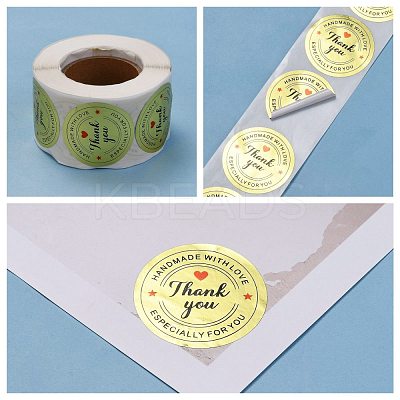 1.5 Inch Thank You Stickers DIY-G021-12C-1