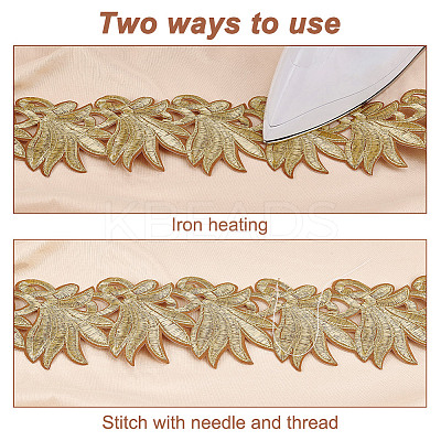 Leaf Shape Polyester Embroidery Ornaments Accessories DIY-WH0568-57-1