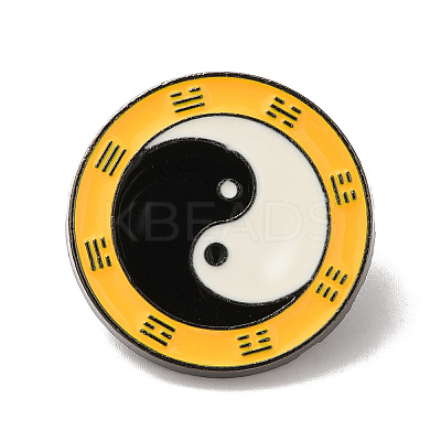 Eight-Diagram Tactics with Yin Yang Enamel Pin LS-JEWB-K008-01B-1