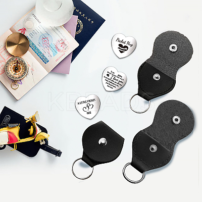 1 Set Friendship Theme Heart Double-Sided Engraved Stainless Steel Commemorative Decision Maker Coin AJEW-GL0001-60-002-1