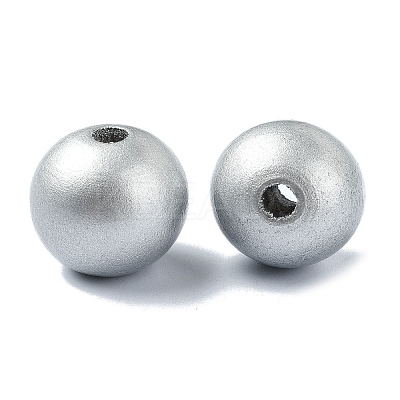 Wood Large Hole European Beads WOOD-D027-01G-1