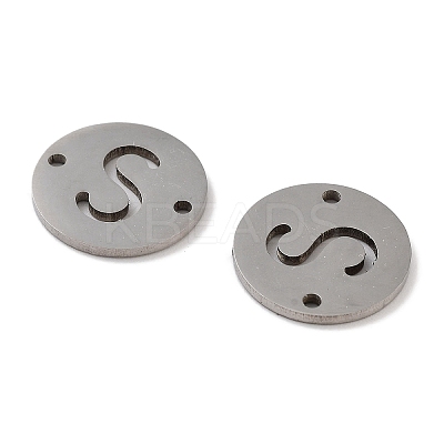 Non-Tarnish 201 Stainless Steel Hollow Flat Round Links FIND-R149-03S-P-1