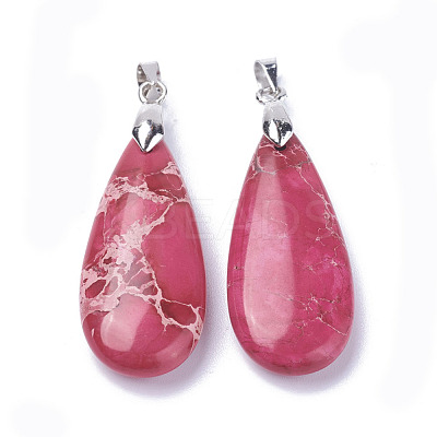 Natural Regalite/Imperial Jasper/Sea Sediment Jasper Pendants G-L515-02A-1