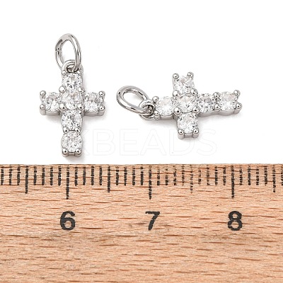 Brass Micro Pave Cubic Zirconia Pendants KK-A279-08P-1