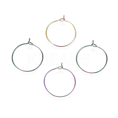 Ion Plating(IP) 316L Surgical Stainless Steel Hoop Earring Findings LS-STAS-D164-05M-1