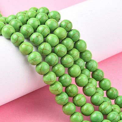 Synthetic Turquoise Beads Strands TURQ-G106-8mm-02B-1