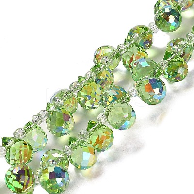 Electroplate Glass Beads Strands EGLA-D030-17E-1