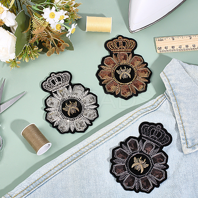 3Pcs 3 Colors Computerized Embroidery Cloth Iron on/Sew on Patches PATC-ME0001-24-1