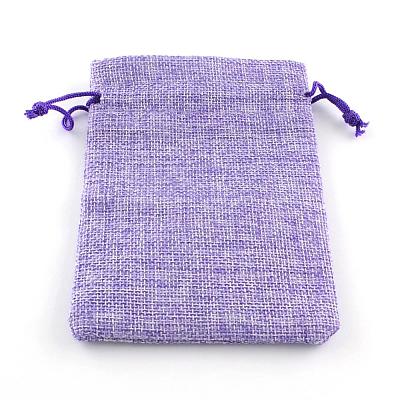 Burlap Packing Pouches Drawstring Bags ABAG-Q050-7x9-03-1