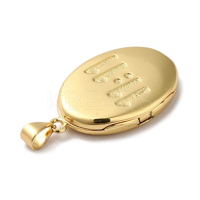 Eco-Friendly Rack Plating Brass Locket Pendants KK-F853-23G-1