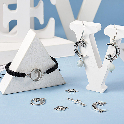 36Pcs 6 Styles Tibetan Style Zinc Alloy Connector Charms FIND-TA0002-96-1