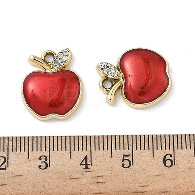 Alloy Enamel Rhinestone Pendants FIND-L024-16G-1