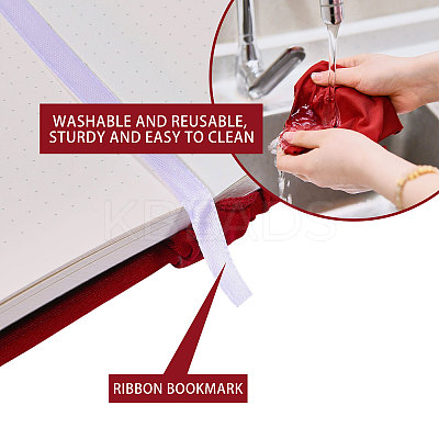 Elastic Cloth Book Cover AJEW-WH0696-009N-1