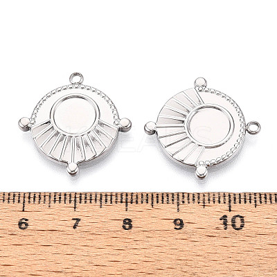 304 Stainless Steel Pendant Cabochon Settings STAS-T065-93P-1