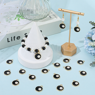 40Pcs Alloy Enamel Pendants FIND-SC0016-76G-1