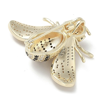 Bee Brass Cubic Zirconia Brooches JEWB-Q013-03G-1