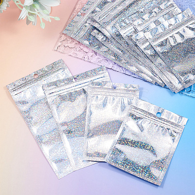 40Pcs 4 Styles Laser Plastic Resealable Bags OPP-TA0001-11-1
