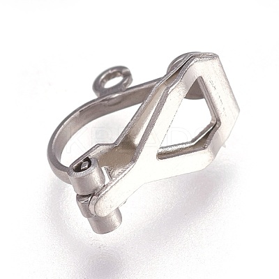 Tarnish Resistant 304 Stainless Steel Clip-on Earring Findings STAS-P206-02P-1