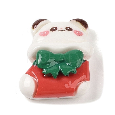 Christmas Panda Theme Opaque Resin Decoden Cabochons LS-RESI-S397-02C-1