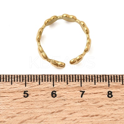 304 Stainless Steel Cuff Open Rings for Women LS-RJEW-P182-05G-1