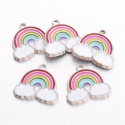 Alloy Enamel Pendants EA214Y-1