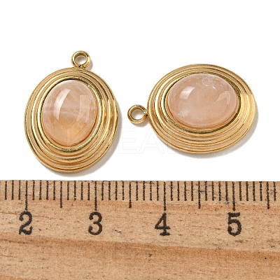 Natural Rose Quartz Pendants STAS-L025-007G-05-1