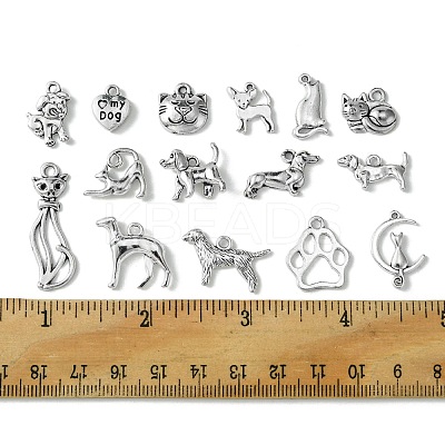 60Pcs 15 Styles Tibetan Styles Alloy Pendants FIND-FS0002-01-1