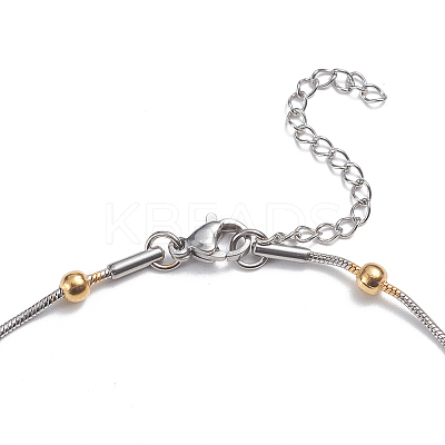 304 Stainless Steel Round Snake Chain Anklets LS-AJEW-G024-13A-1
