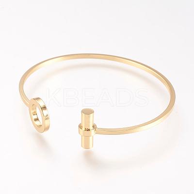 Brass Cuff Bangle BJEW-P168-B33-1