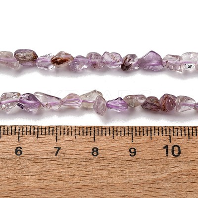 Natural Purple Phantom Quartz Purple Lodolite Quartz Beads Strands G-I389-A23-1