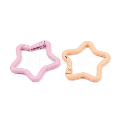 Spray Painted Alloy Spring Gate Rings FIND-G103-01B-1