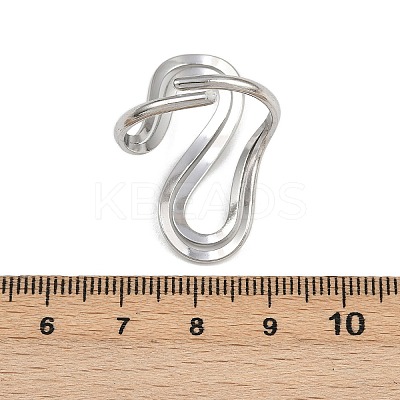 304 Stainless Steel Open Cuff Rings for Women RJEW-K303-06P-1