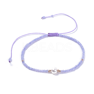 Adjustable Nylon Thread Braided Beads Bracelets BJEW-JB04375-1
