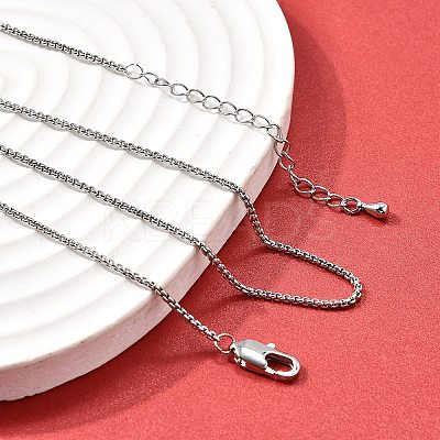 1MM Brass Box Chain Necklaces NJEW-C086-01P-1