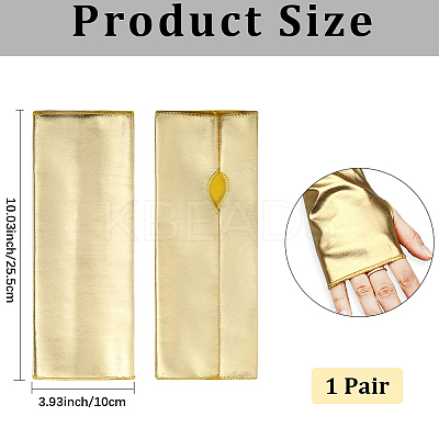 PU Leather Fingerless Gloves AJEW-WH20018-116D-1