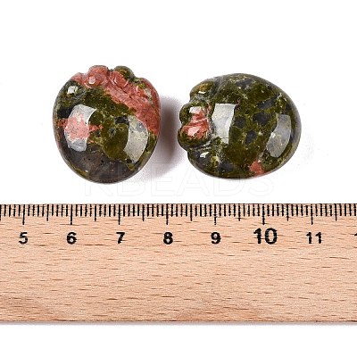 Natural Unakite Footprint Figurines DJEW-N003-02E-1