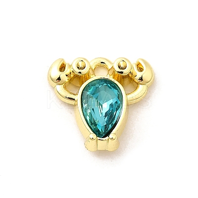 Alloy Rhinestone Pendants PALLOY-D330-02G-02B-1