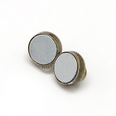Column Brass Magnetic Clasps with Loops X-KK-M064-AB-NR-1
