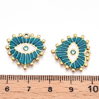 Ion Plating(IP) 304 Stainless Steel Enamel Rhinestone Pendants STAS-T064-56A-1