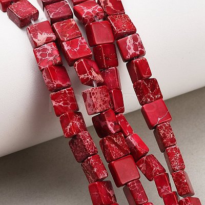 Dyed Natural Imperial Jasper Beads Strands G-F833-A01-01-1