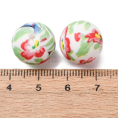 Food Grade Eco-Friendly Printed Silicone Beads SIL-A013-01A-24-1