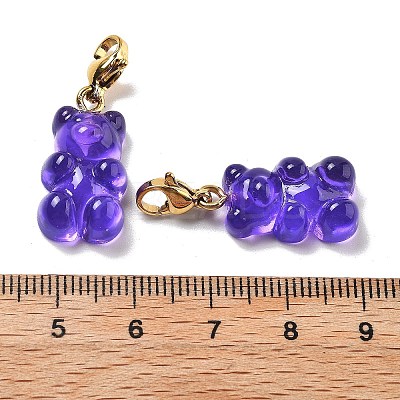 Bear Resin Pendant Decorations STAS-M092-01G-11-1