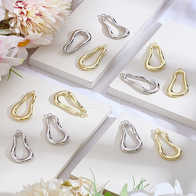 12Pcs 2 Colors Rack Plating Alloy Pendants FIND-LP0005-10-1